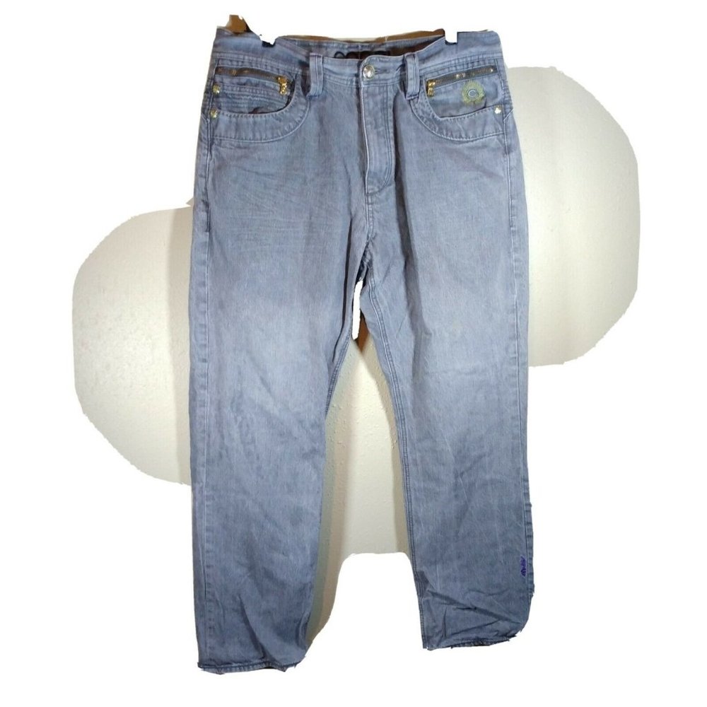 Coogi Mens Gray Casual Denim Bootcut Jeans Size 36 x 34
